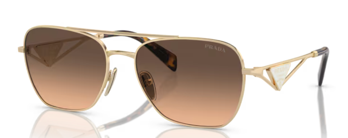 Prada SPR A50 Sunglasses color ZVN50C - Pale gold