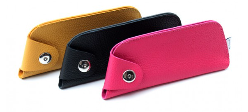Valrose   Leather Eyewear Case with Magnetic Clasp