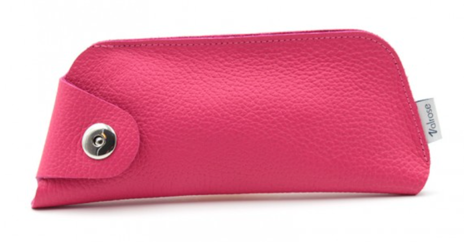 Valrose   Leather Eyewear Case with Magnetic Clasp
